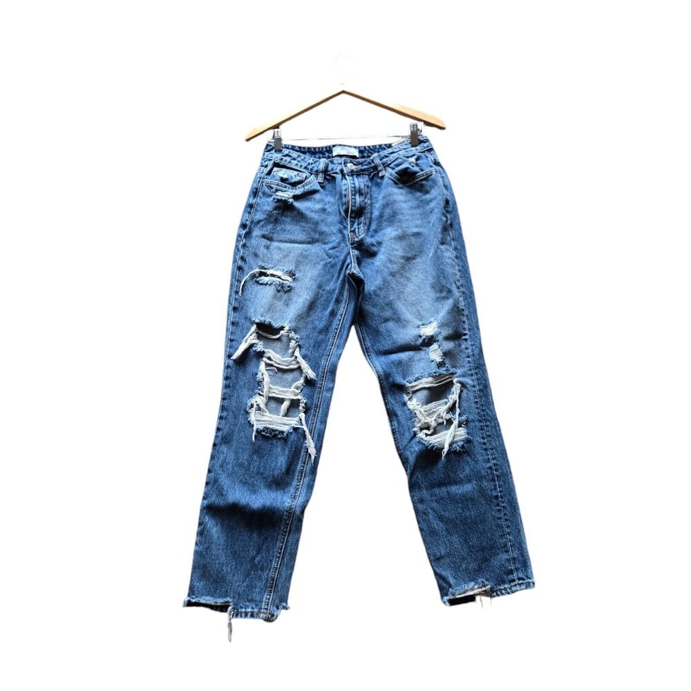 🖤VERVET Jeans Boyfriend Distressed Size 28 Raw Hem Ankle